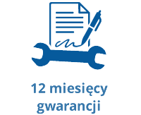 Ikona przedstawiająca 12 miesięcy gwarancji